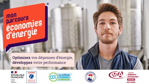 Affiche du dispositif "Mon parcours économie d'énergie"