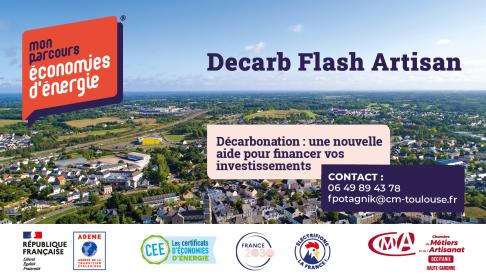 Affiche du dispositif Decarb Flash Artisan