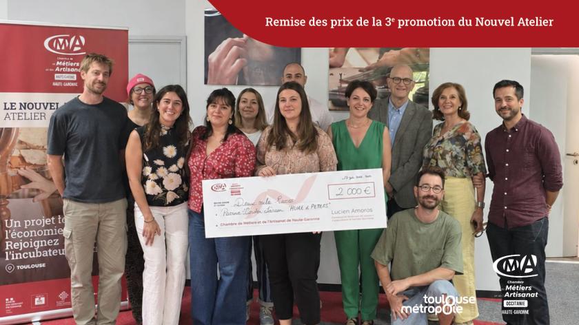 Photo de la remise des prix de la 3ᵉ promotion du Nouvel Atelier